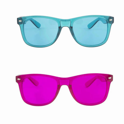 Grupo do estilo dos vidros da terapia da cor o pro de 10 cores, humor colorido relaxa óculos de sol