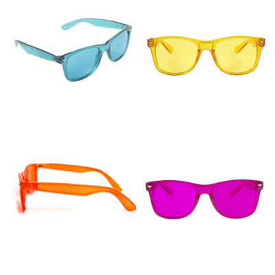 Os vidros claros da terapia colorem óculos de sol unisex das fontes do favor de partido para relaxar vidros